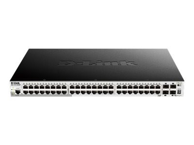 D-Link DGS 1510-52XMP - Switch - L3 - Smart - 48 x 10/100/1000 (PoE+) + 4 x 10 Gigabit SFP+ - an Rac