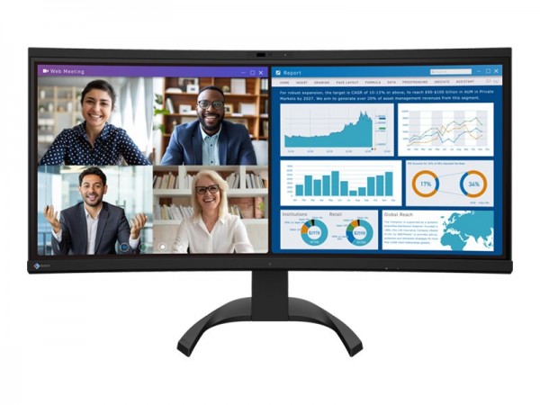 EIZO FlexScan EV3450XC-BK - Mit FlexStand - LED-Monitor - gebogen - 86.4 cm (34") EV3450XC-BK