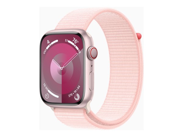 Apple Watch Series 9 (GPS + Cellular) - 45 mm - pink aluminum - intelligente Uhr mit Sportschleife -