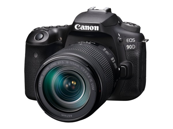 Canon EOS 90D - Digitalkamera - SLR - 32.5 MPix - 4K / 30 BpS - 7.5x optischer Zoom EF-S 18 - 135 mm