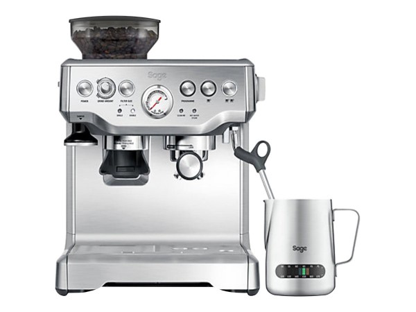 Sage SES875BSS2EEU1A The Barista Express - Automatische Kaffeemaschine mit Cappuccinatore - gebürste