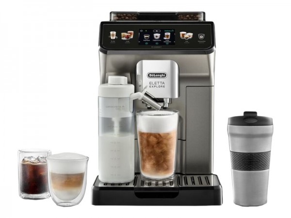 De'Longhi Eletta Explore ECAM450.86.T - Automatische Kaffeemaschine mit Cappuccinatore - 19 bar - Ti