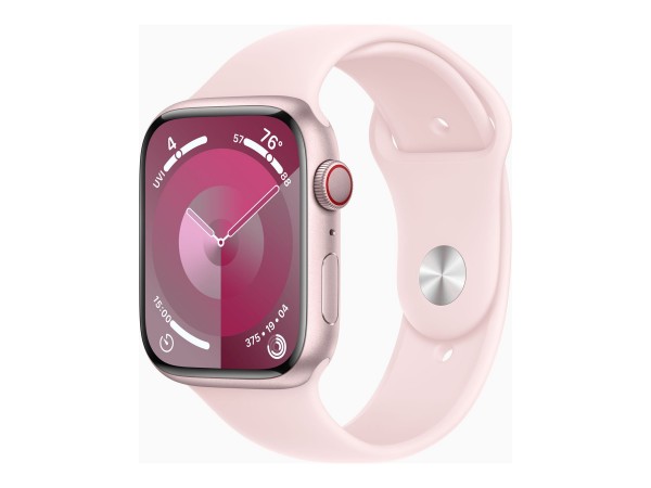 Apple Watch Series 9 (GPS + Cellular) - 45 mm - pink aluminum - intelligente Uhr mit Sportband - Flo