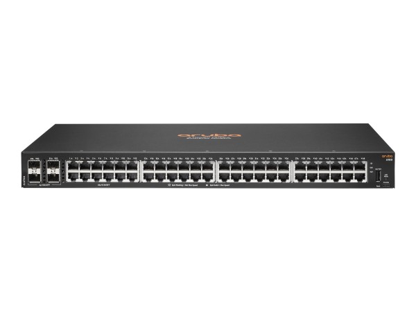 HPE Aruba 6100 48G 4SFP+ Switch - Switch - managed - 48 x 10/100/1000 + 4 x 1 Gigabit / 10 Gigabit S