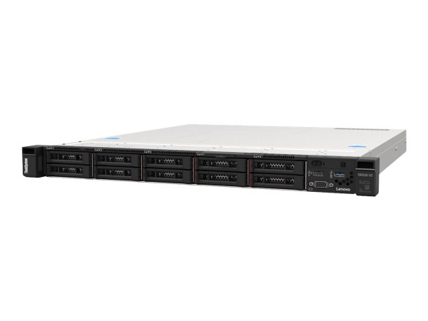Lenovo ThinkSystem SR250 V2 7D7Q - Server - Rack-Montage - 1U - 1-Weg - 1 x Xeon E-2334 / 3.4 GHz -