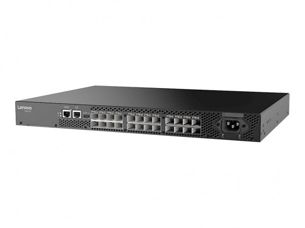 Lenovo ThinkSystem DB610S - Switch - managed - 8 x 32Gb Fibre Channel SFP+ - Desktop, an Rack montie