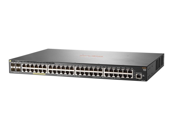 HPE Aruba 2930F 48G PoE+ 4SFP+ - Switch - L3 - managed - 48 x 10/100/1000 (PoE+) + 4 x 1 Gigabit / 1