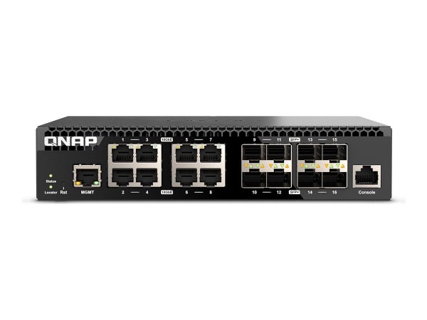 QNAP QSW-M3216R-8S8T - Switch - managed - 8 x 100/1000/2.5G/5G/10GBase-T + 8 x 10Gb Ethernet SFP+ -