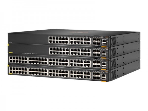 HPE Aruba 6300F - Switch - L3 - managed - 24 x 10/100/1000 (PoE+) + 4 x 50 Gigabit Ethernet SFP56 -