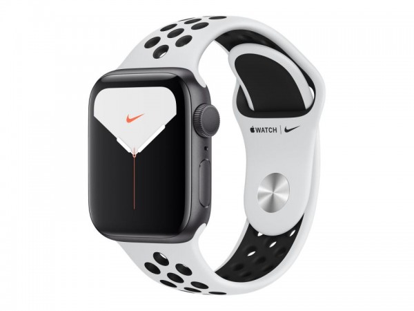 Apple Watch Nike Series 5 (GPS) - 40 mm - Aluminium, Silber - intelligente Uhr mit Nike Sportband -