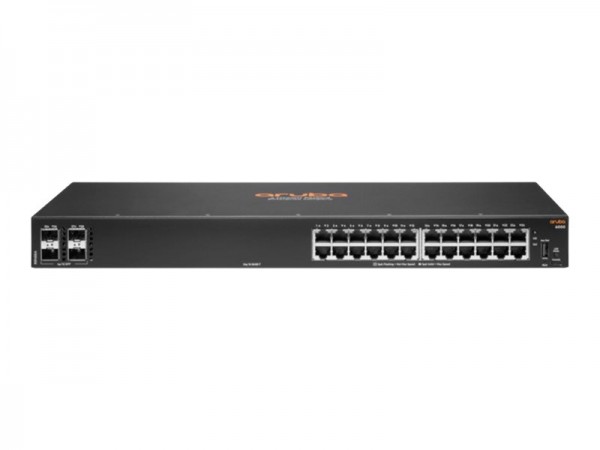 HPE Aruba 6000 24G 4SFP Switch - Switch - L3 - managed - 24 x 10/100/1000 + 4 x Gigabit SFP - Seite-