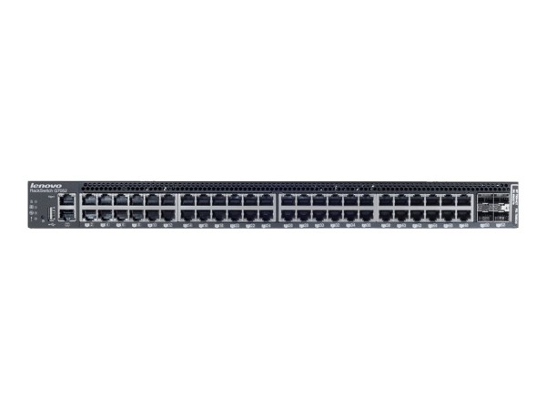 Lenovo RackSwitch G7052 - Switch - managed - 48 x 10/100/1000 + 4 x 1 Gigabit / 10 Gigabit SFP+ - an