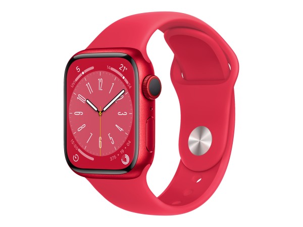 Apple Watch Series 8 (GPS + Cellular) - (PRODUCT) RED - 41 mm - Red Aluminium - intelligente Uhr mit