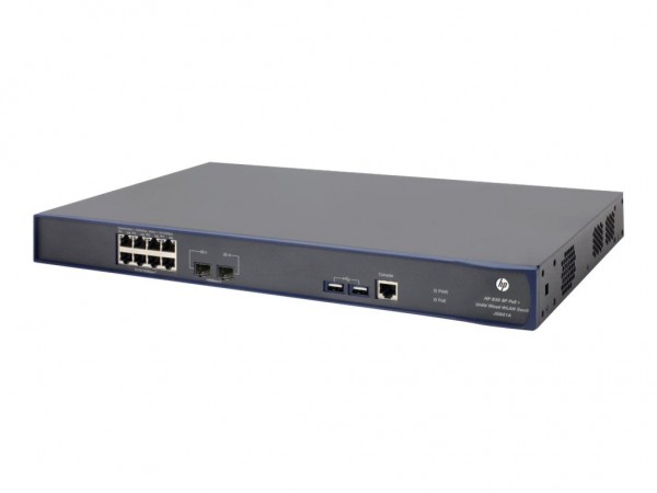HPE 830 8-Port PoE+ Unified Wired-WLAN Switch - Switch - managed - 8 x 10/100/1000 (PoE+) + 2 x Giga